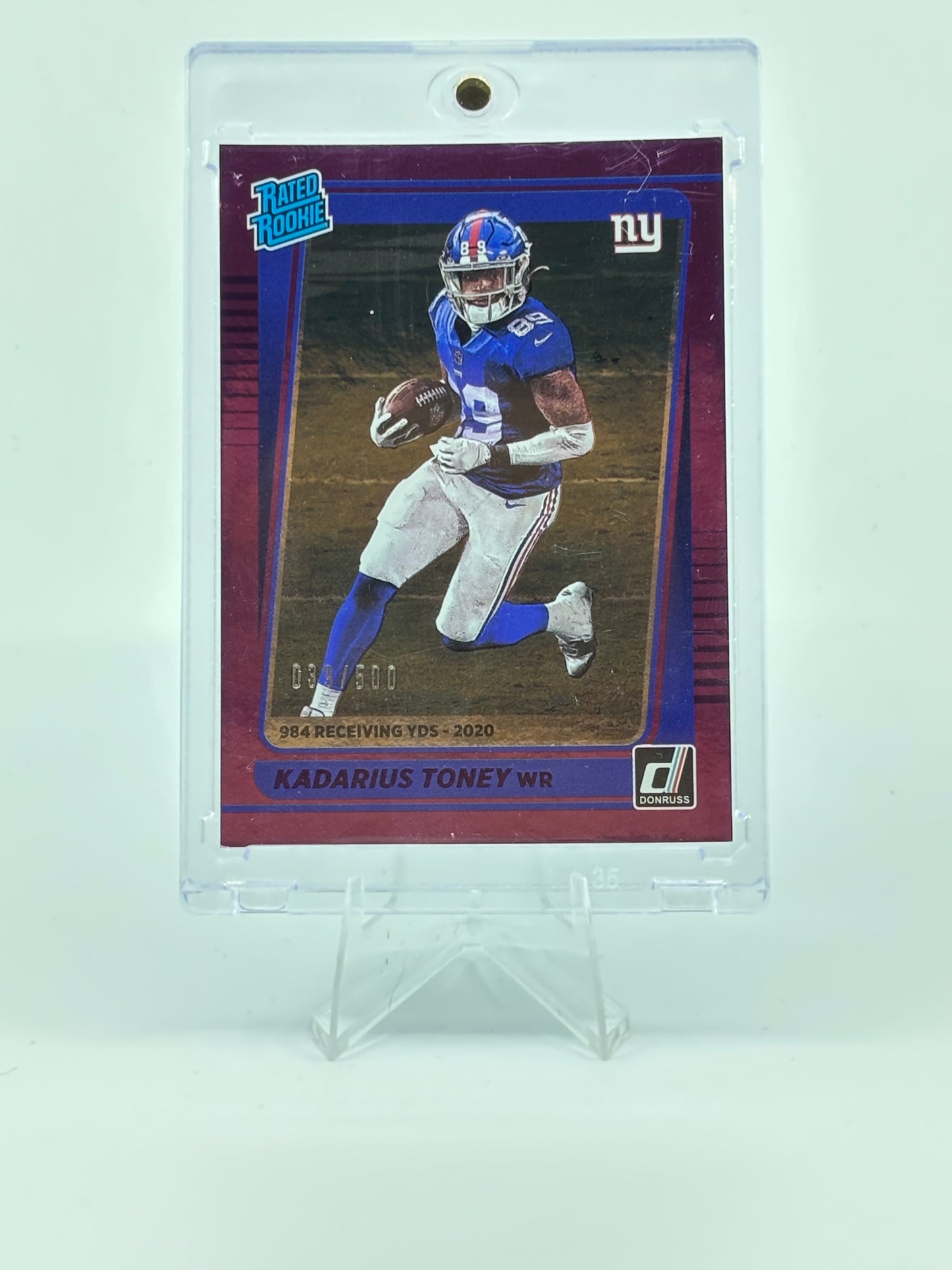 2021 Panini Donruss - Rated Rookie Kadarius Toney #264 Season Stat Line /500