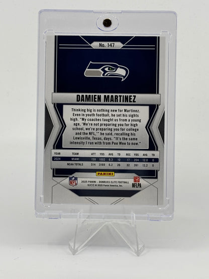 2025 Panini Donruss Elite ROOKIES SILVER /999 Damien Martinez #147 SEAHAWKS