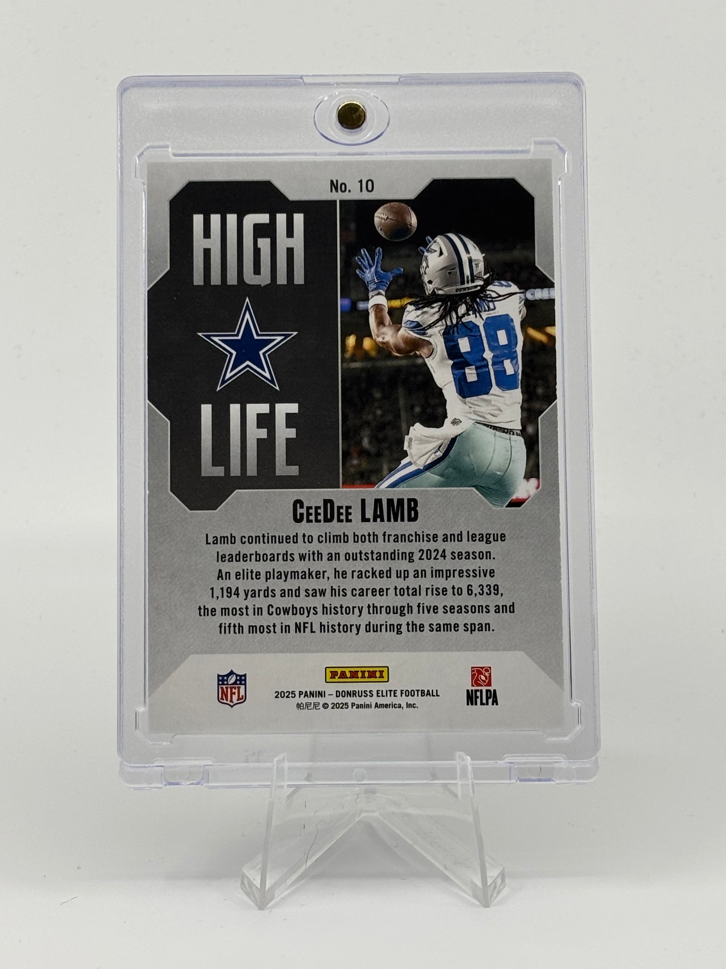2025 Panini Donruss Elite Ceedee Lamb High Life #10 Dallas Cowboys /799