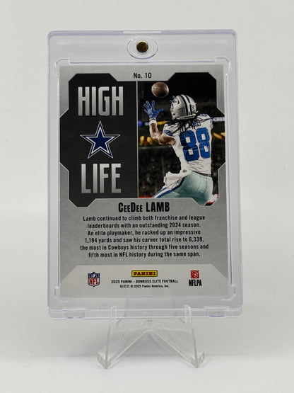 2025 Panini Donruss Elite Ceedee Lamb High Life #10 Dallas Cowboys /799