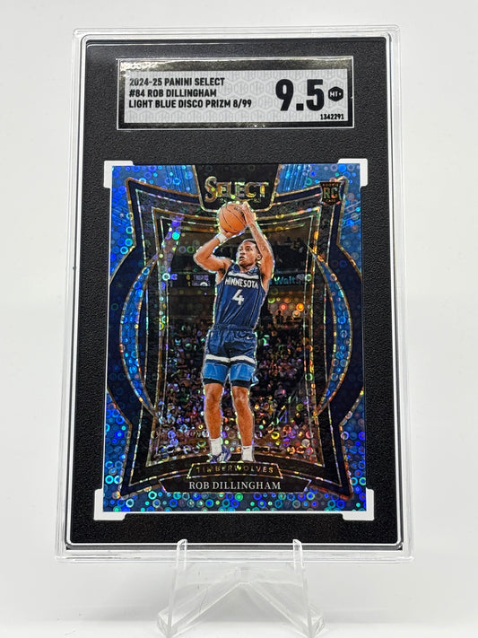 2024-25 Select Rob Dillingham Rookie Concourse Light Blue Prizm Disco /99 #84