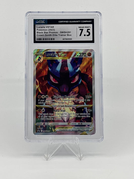 Lucario VSTAR SWSH291 SWSH: Sword & Shield Promo Cards Holo CGC 7.5