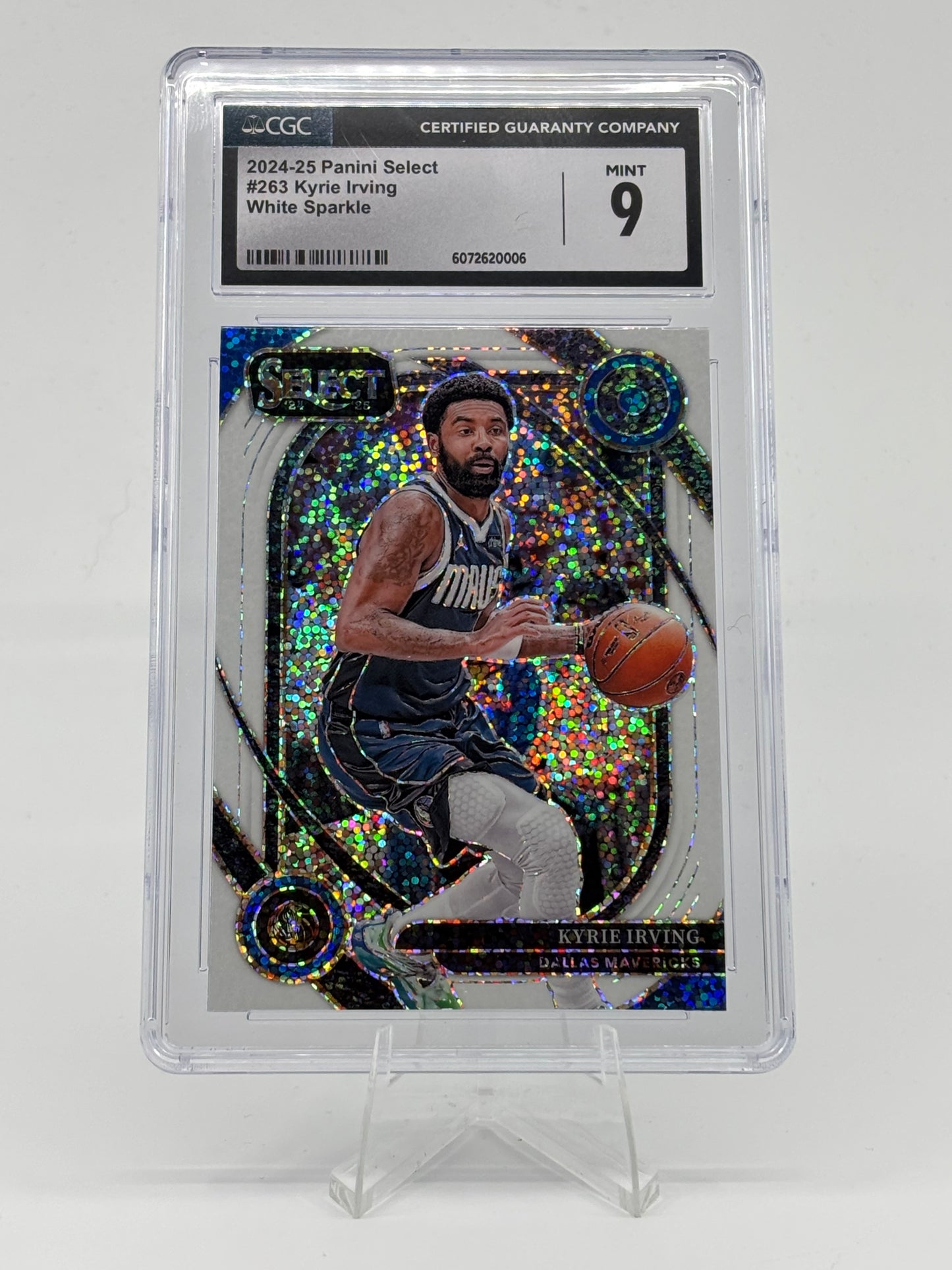2024-25 Panini Select #263 Kyrie Irving White Sparkle CGC 9