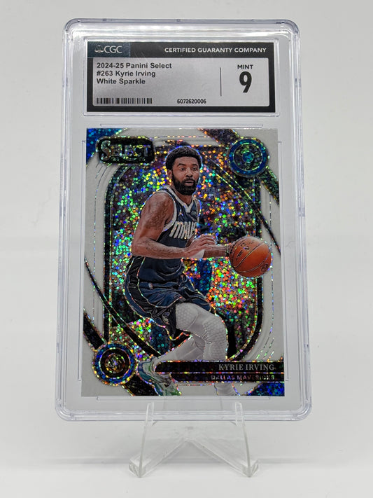 2024-25 Panini Select #263 Kyrie Irving White Sparkle CGC 9