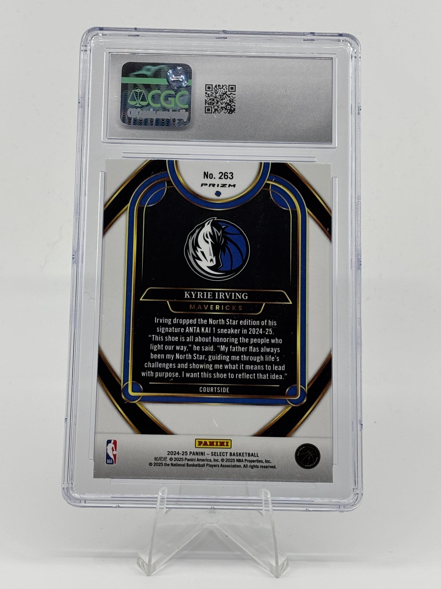 2024-25 Panini Select #263 Kyrie Irving White Sparkle CGC 9