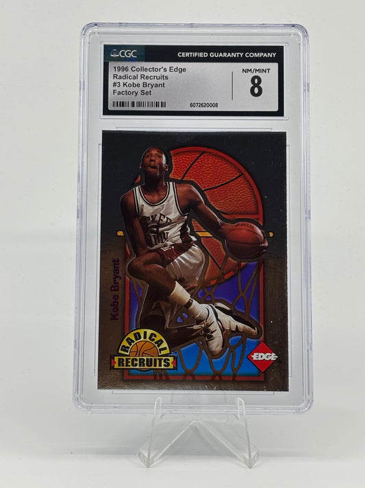 1996 Collector’s Edge – Radical Recruits Kobe Bryant #3 Factory Set CGC 8