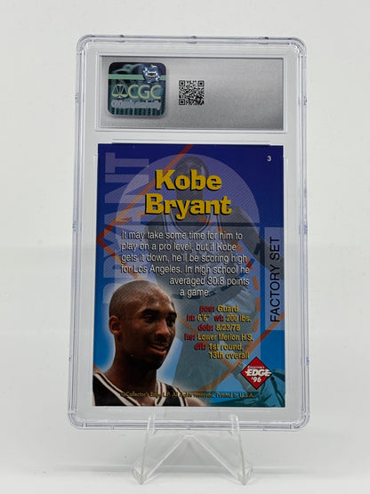 1996 Collector’s Edge – Radical Recruits Kobe Bryant #3 Factory Set CGC 8