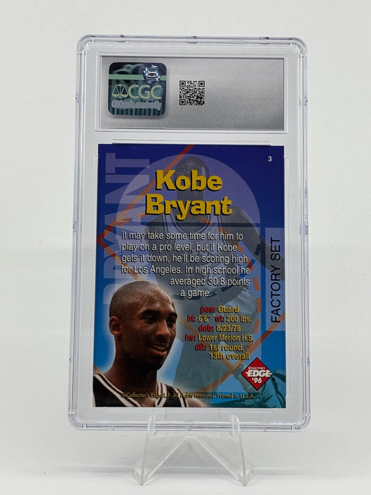 1996 Collector’s Edge – Radical Recruits Kobe Bryant #3 Factory Set CGC 8