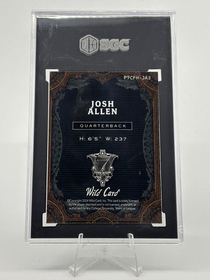 2024 Wild Card - 7 Card Stud Josh Allen Blue /5 #P7CFH-JA3 SGC 9.5