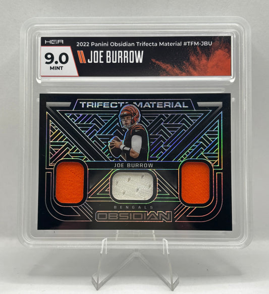 2022 Panini Obsidian Trifecta Material #TFM-JBU Joe Burrow /125