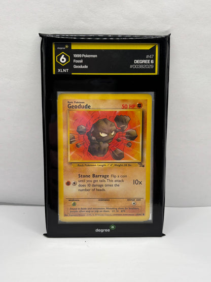 1999 Pokemon Fossil Geodude Degree 6