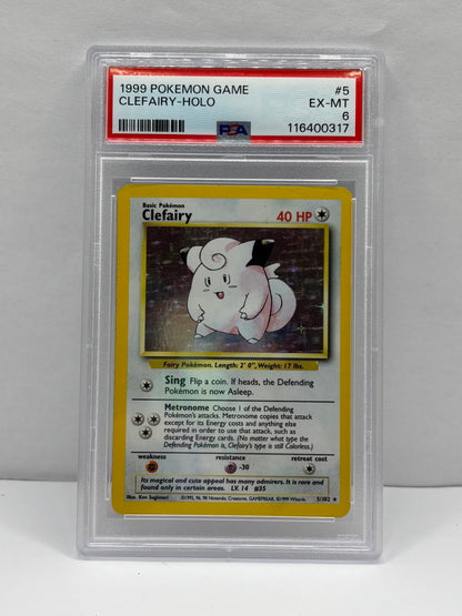 Clefairy 005/102 Base Set Holo PSA 6