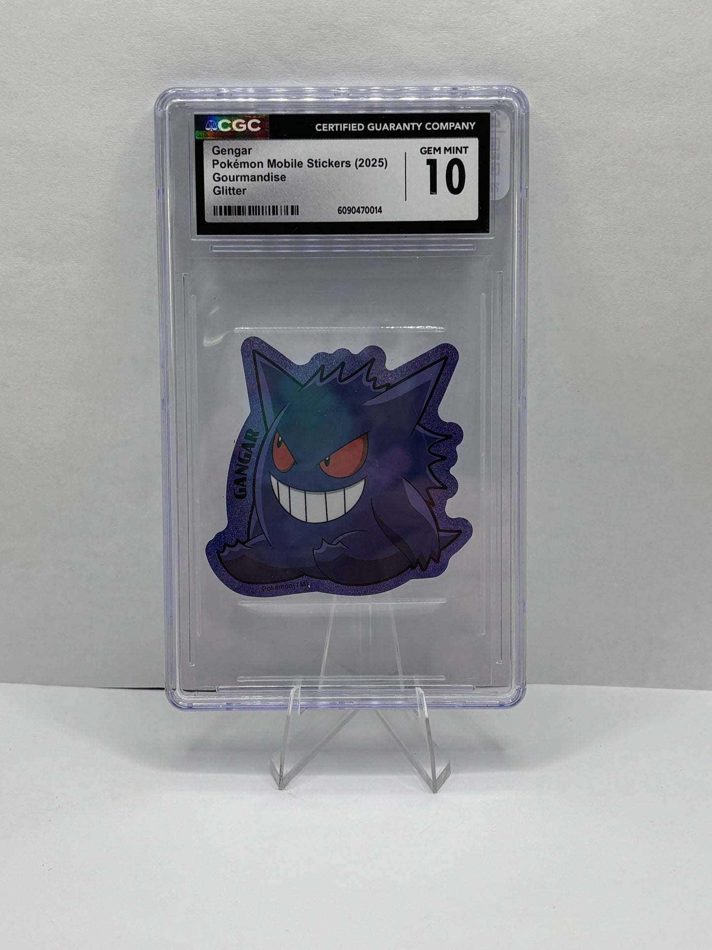 2025 Gengar Pokemon Mobile Stickers Gourmandise Glitter CGC 10