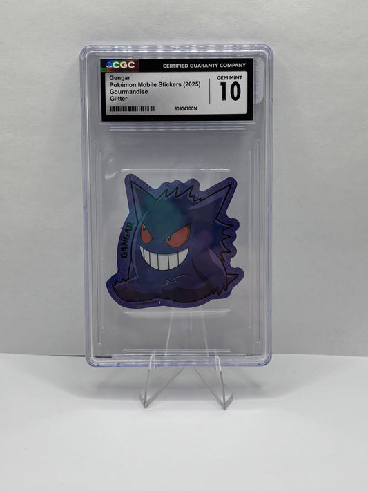 2025 Gengar Pokemon Mobile Stickers Gourmandise Glitter CGC 10