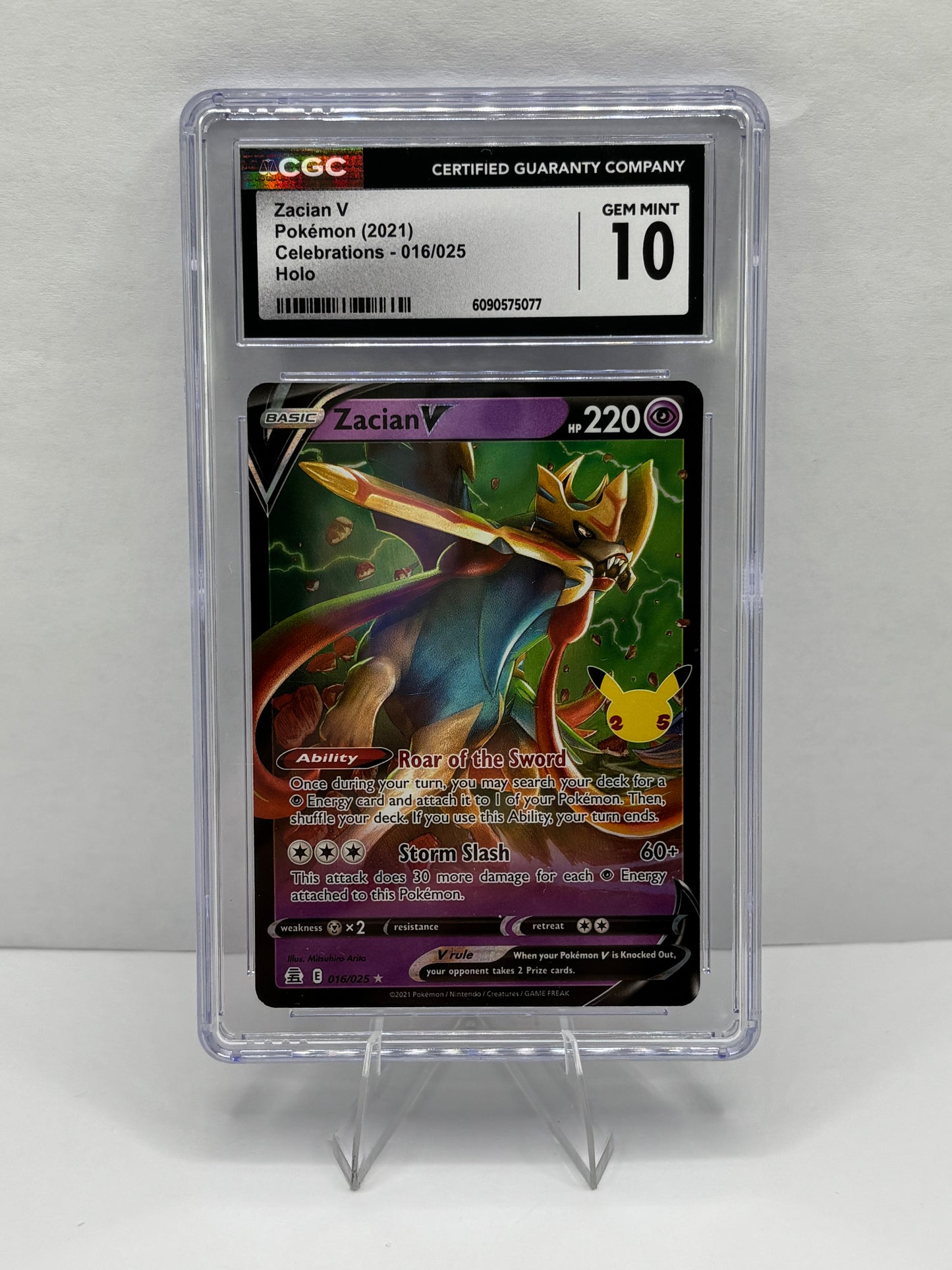 Zacian V 016/025 Celebrations Holo CGC 10