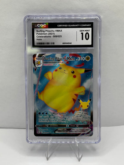 Surfing Pikachu VMAX 009/025 Celebrations Holo CGC 10