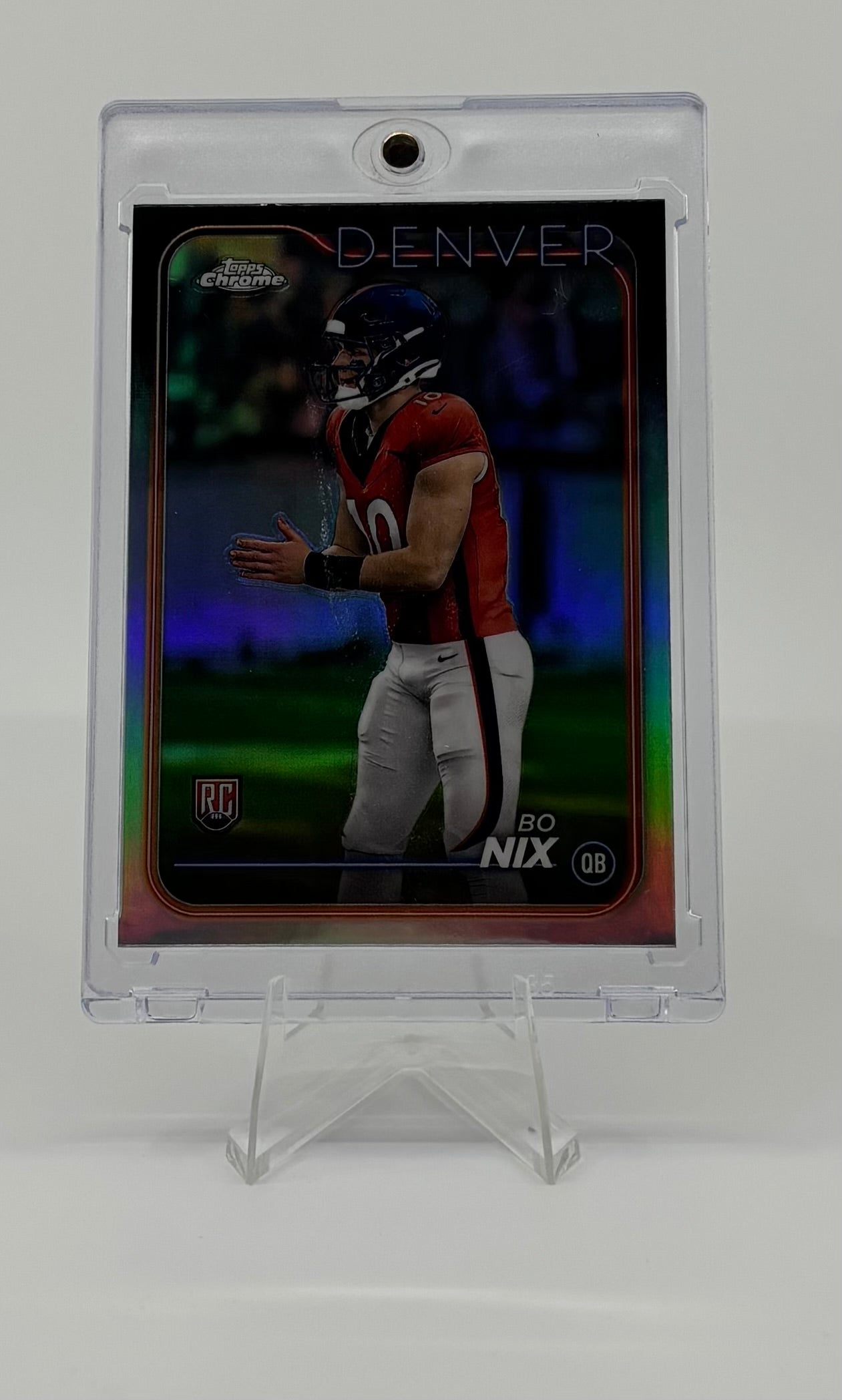 2024 Topps Chrome - Rookies Bo Nix #206 Refractor (RC)