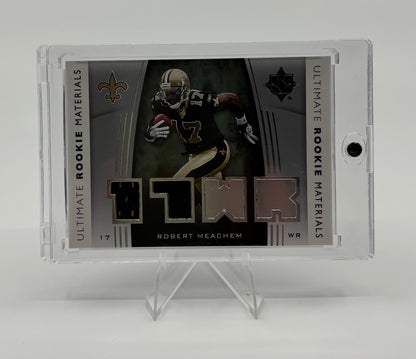 2007 Ultimate Collection - Ultimate Rookie Materials Robert Meachem #URM-RM