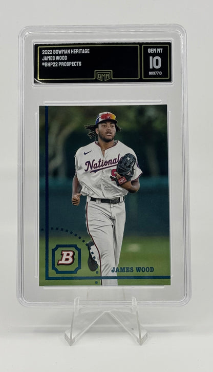 2022 Bowman Heritage - Prospects James Wood #BHP-22 (RC) GMA 10