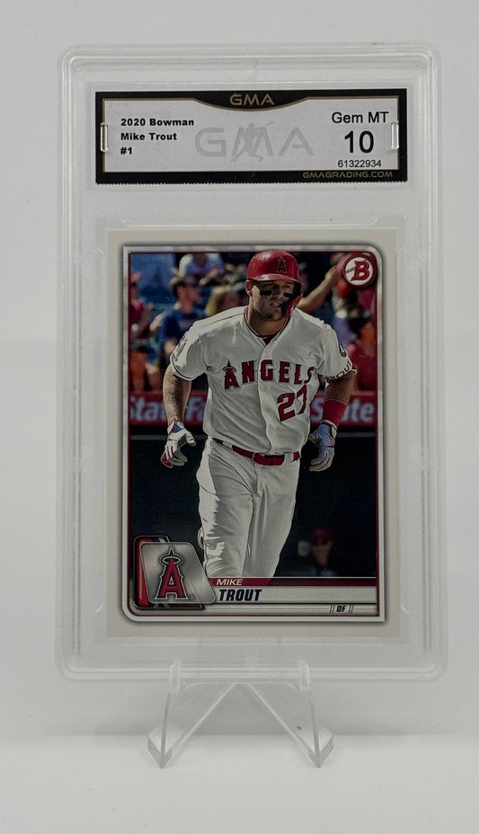 2020 Bowman - Mike Trout #1 GMA 10