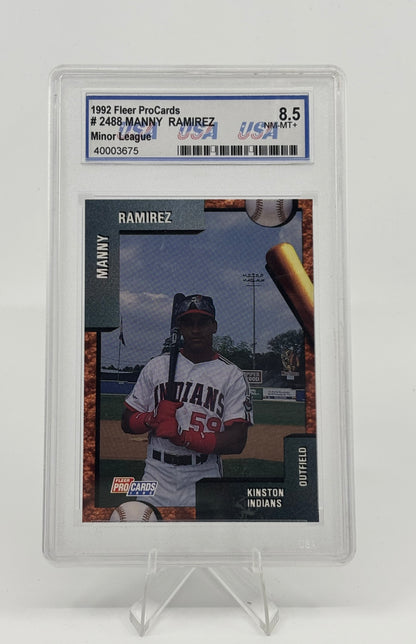 1992 Fleer ProCards Minor League - Manny Ramirez #2488 (RC) USA 8.5
