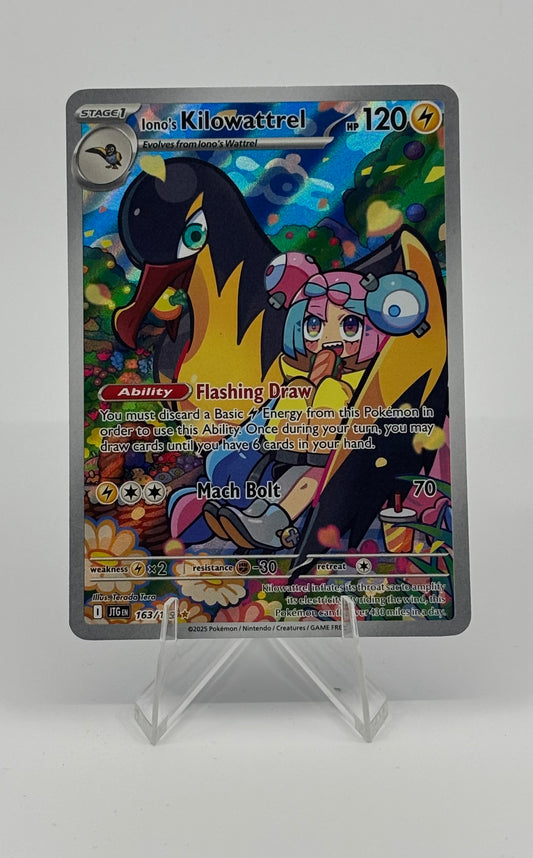 Pokemon Single Iono's Kilowattrel 163/159 Sv09: Journey Together Holo