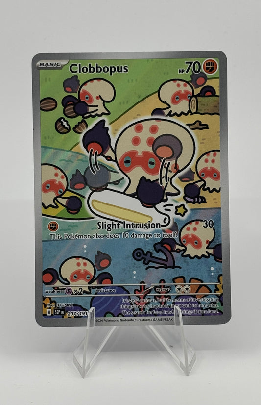 Pokemon Single Clobbopus 207/191 Sv08: Surging Sparks Holo