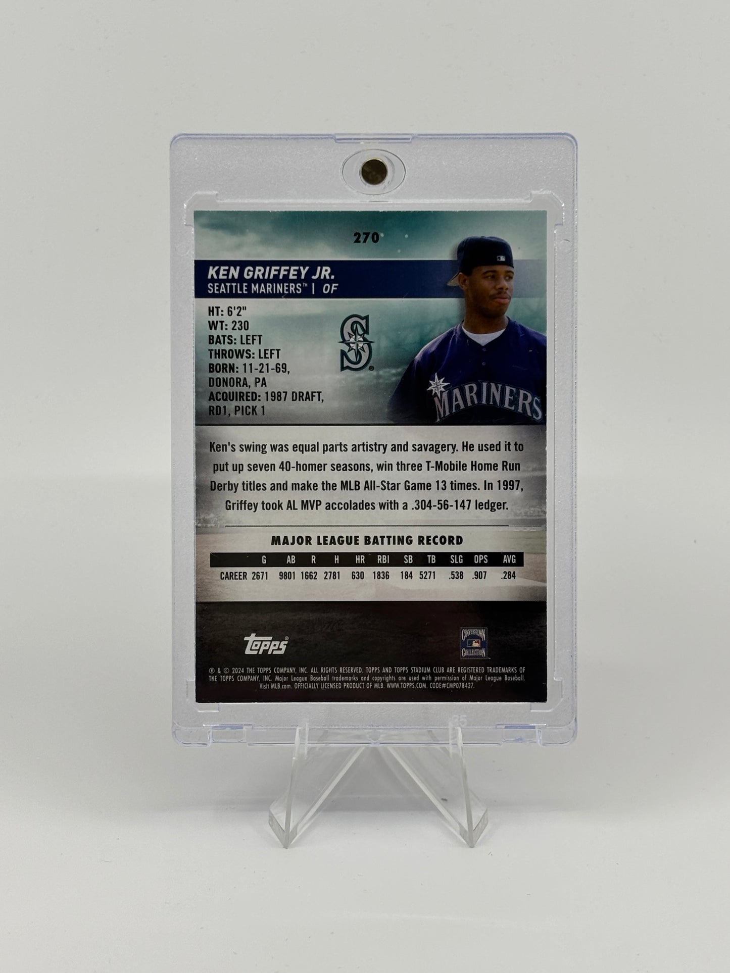 2024 Topps Stadium Club - Ken Griffey Jr #270 Pink Foil
