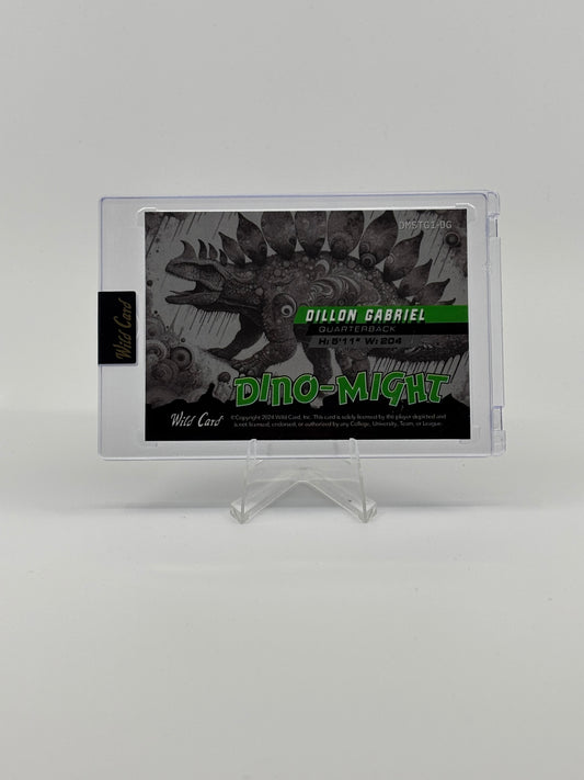 2024 Wild Card Dino-Might Dillon Gabriel /12 Lava Stegosaurus PRC