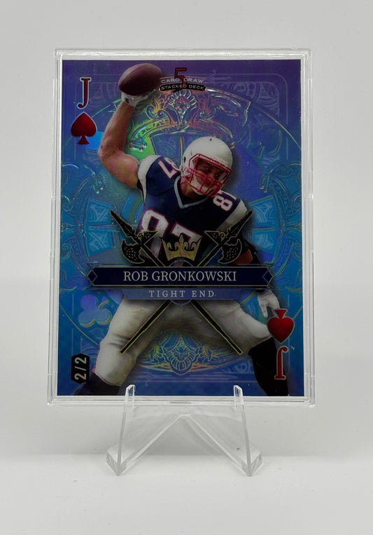 2024 Wild Card 5 Card Draw Rob Gronkowski Blue 2/2