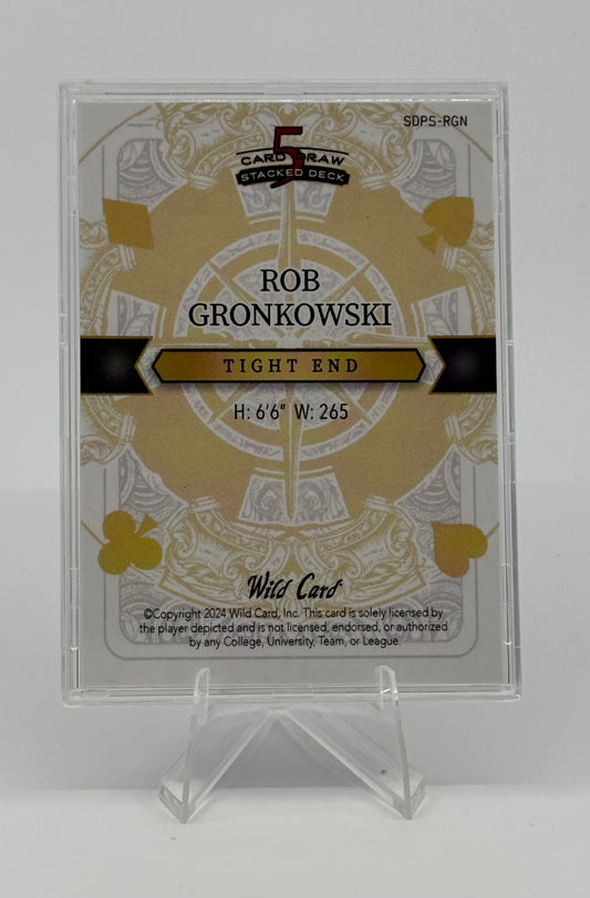 2024 Wild Card 5 Card Draw Rob Gronkowski Blue 2/2