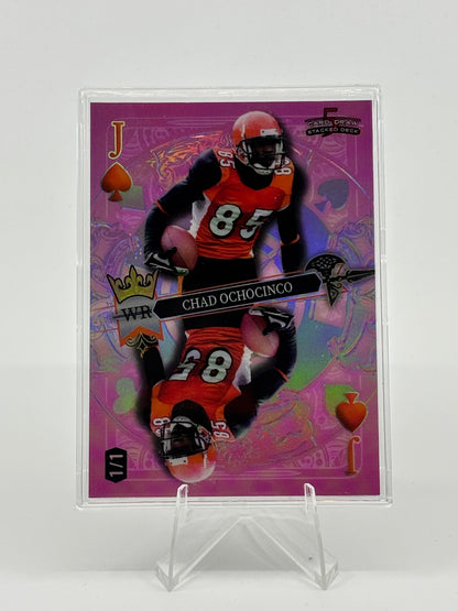 2024 Chad Ochocinco Johnson 1/1 Wild Card 5 Card Draw Pink Bengals