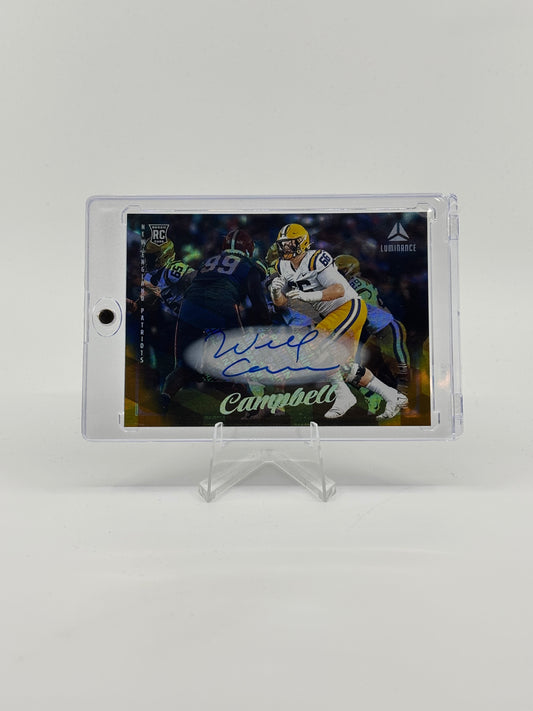 2025 Panini Luminance - Will Campbell RC AUTO SP Color Match /100 #193 Patriots