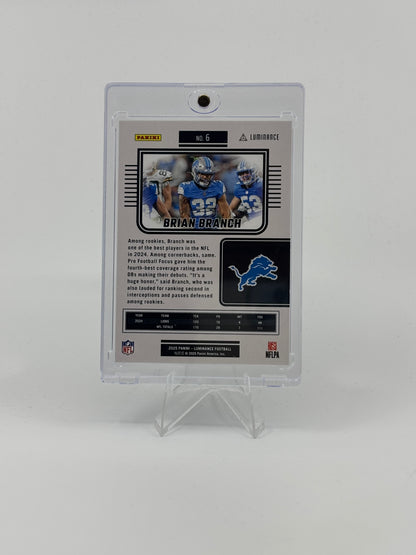 2025 Panini Luminance #6 Brian Branch Green 006/100