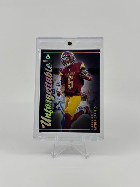 Jayden Daniels 2025 Panini Luminance Unforgettable #1