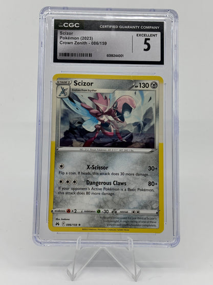 2023 Pokemon Crown Zenith Scizor #86 CGC 5 EX