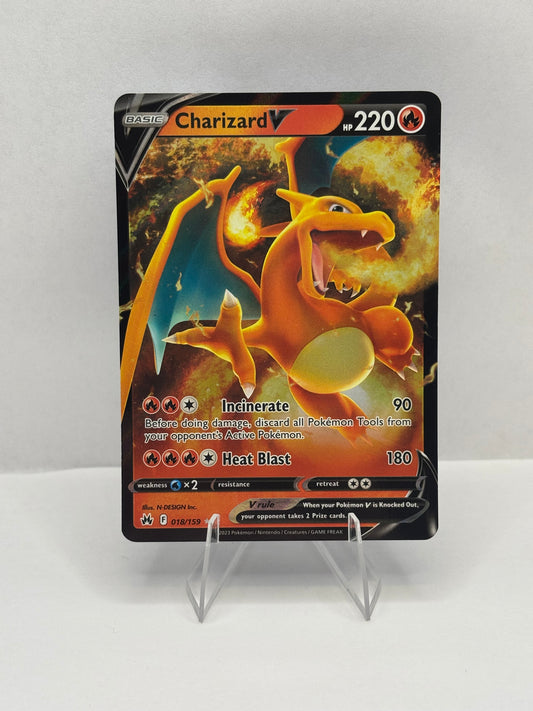 Pokemon Charizard V 018/159 Crown Zenith Holo