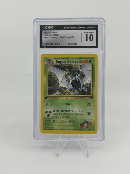 Koga's Golbat 46/132 Gym Challenge Regular CGC 10