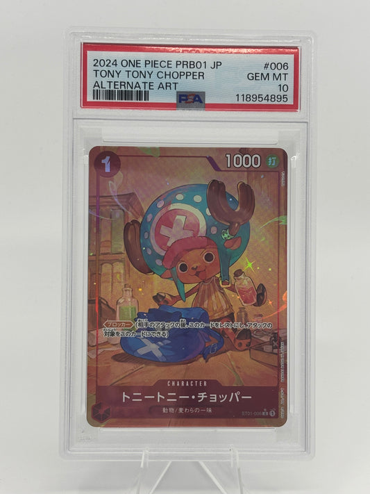 One Piece - Tony Tony Chopper Alternative Art ST01-003 C PRB-01 Foil Card PSA 10