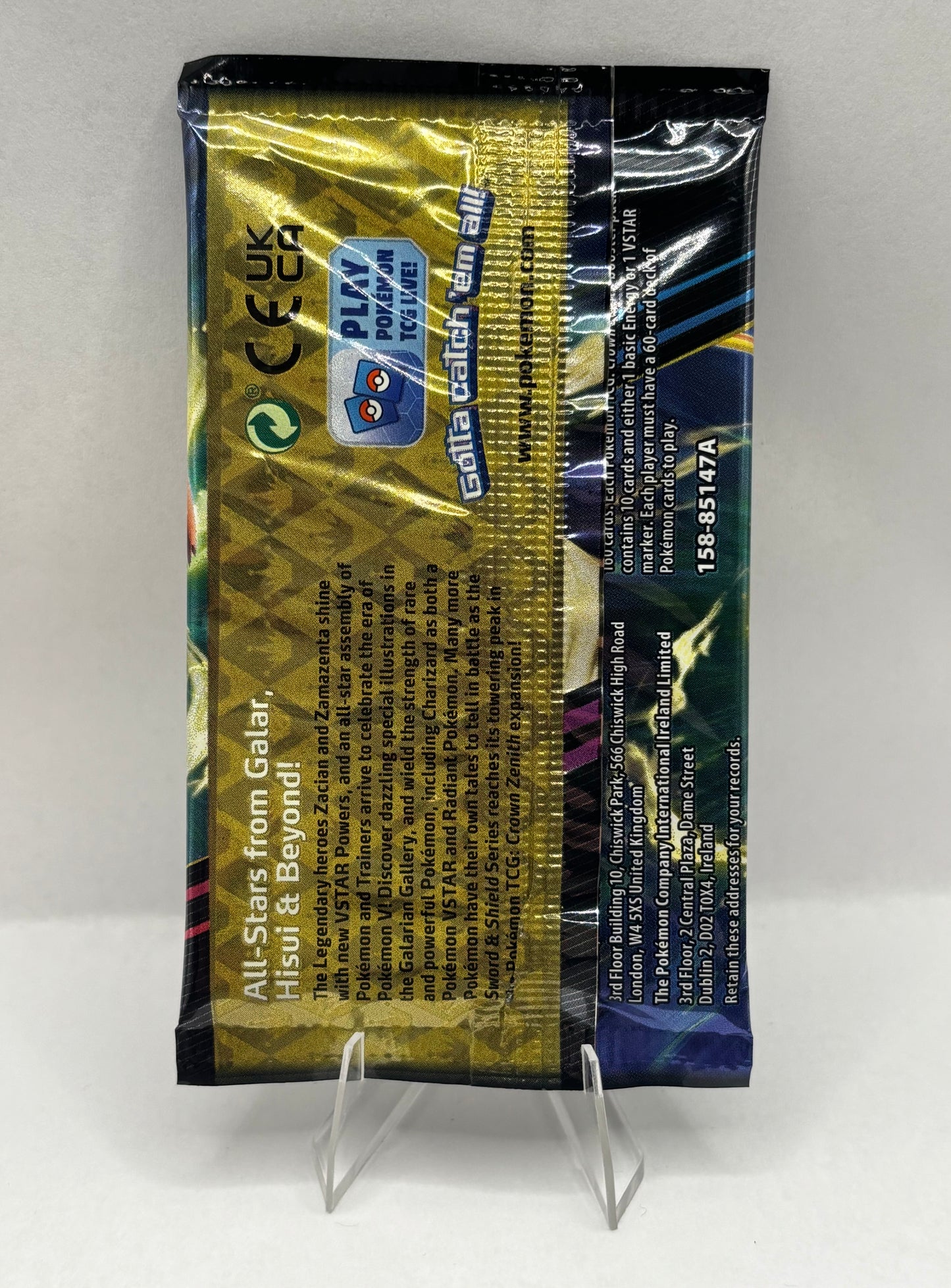 Pokemon Crown Zenith Booster Pack - 10 Cards / Pack - NEW / SEALED