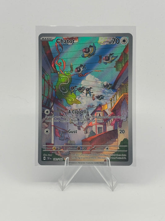 Pokemon Chatot 181/162 SV05: Temporal Forces Illustration Rare