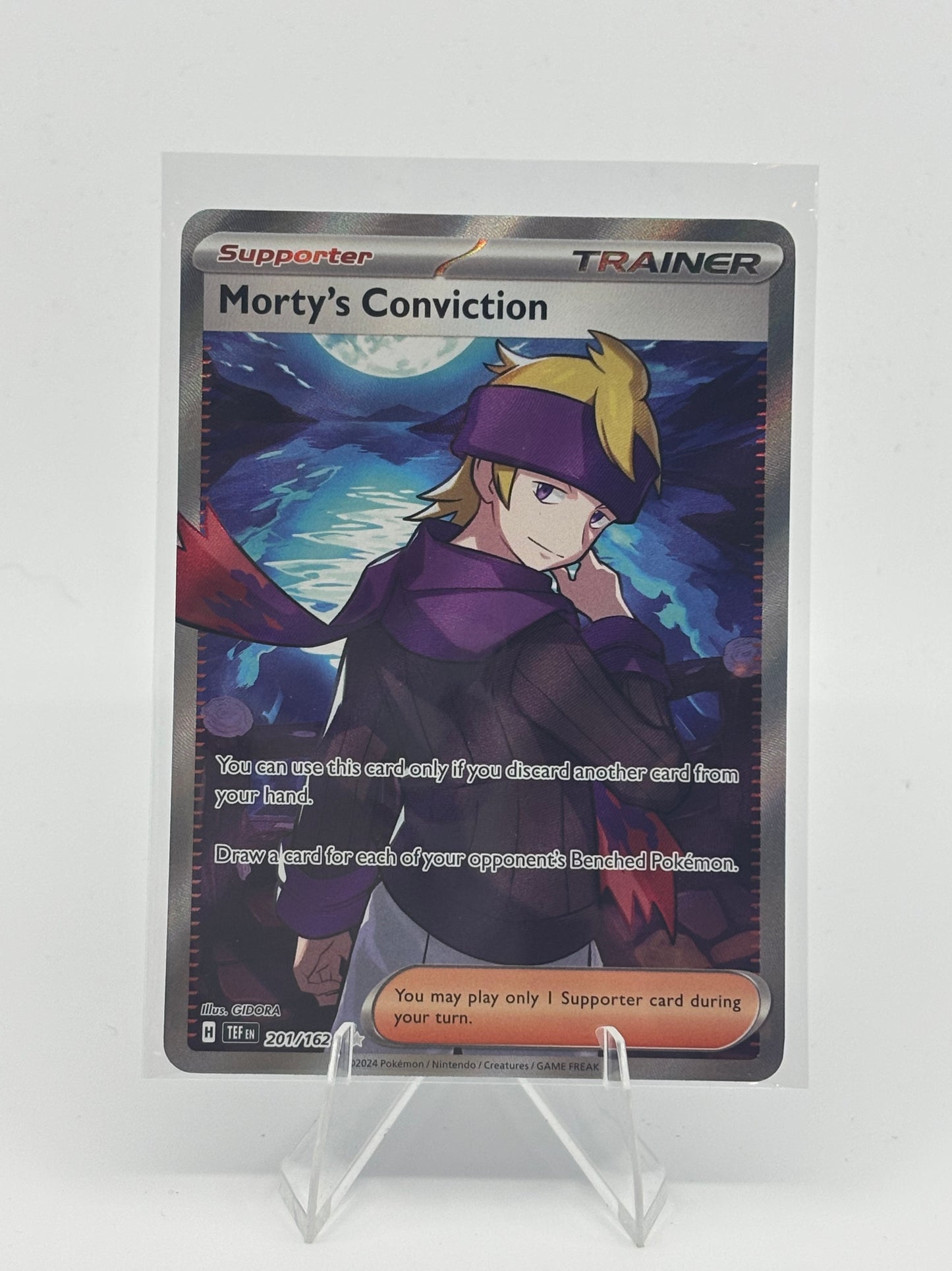 Pokemon Morty's Conviction 201/162 SV05: Temporal Forces Trainer IR