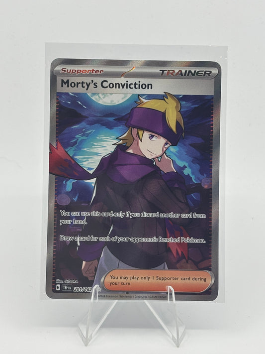 Pokemon Morty's Conviction 201/162 SV05: Temporal Forces Trainer IR