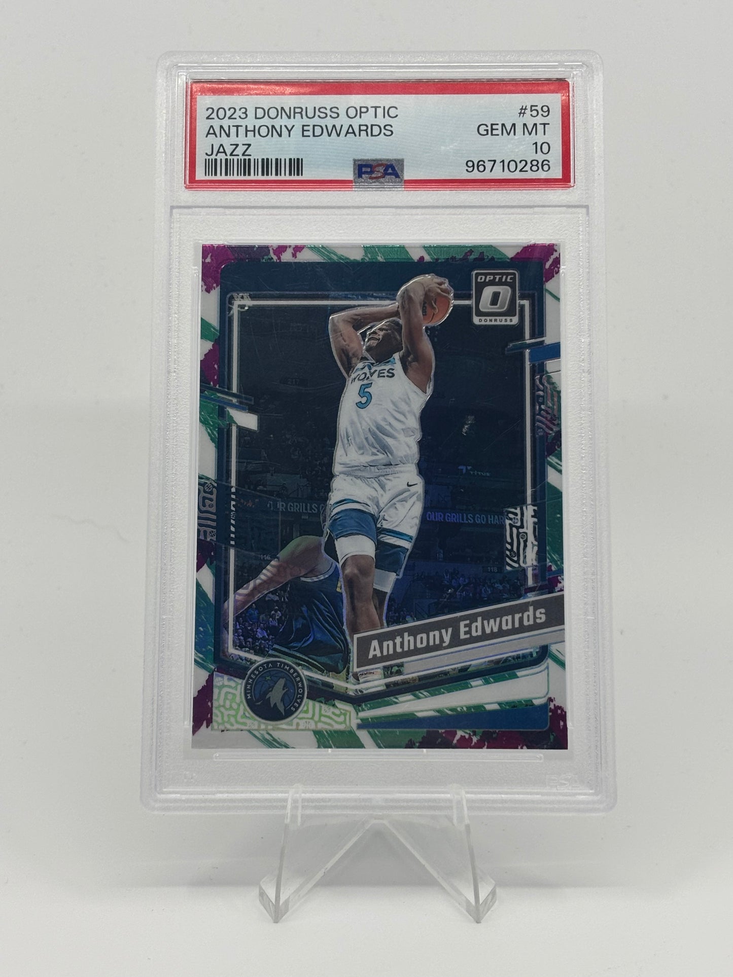 2023-24 Panini Donruss Optic - Anthony Edwards #59 Jazz PSA 10