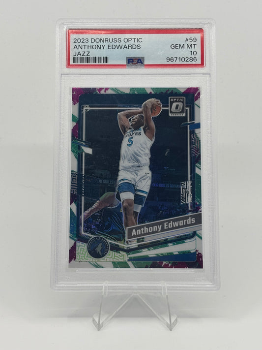 2023-24 Panini Donruss Optic - Anthony Edwards #59 Jazz PSA 10