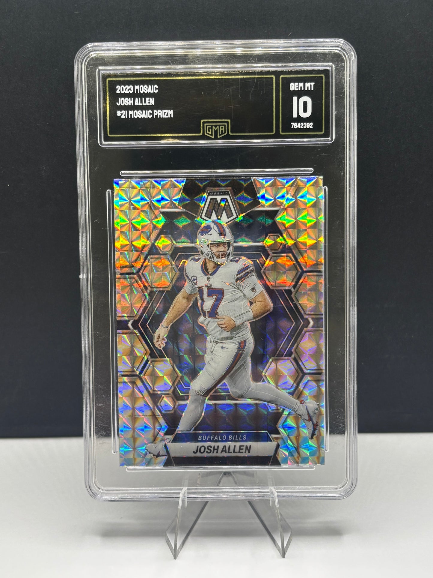 2023 Panini Mosaic - Josh Allen #21 Mosaic Prizm GMA 10