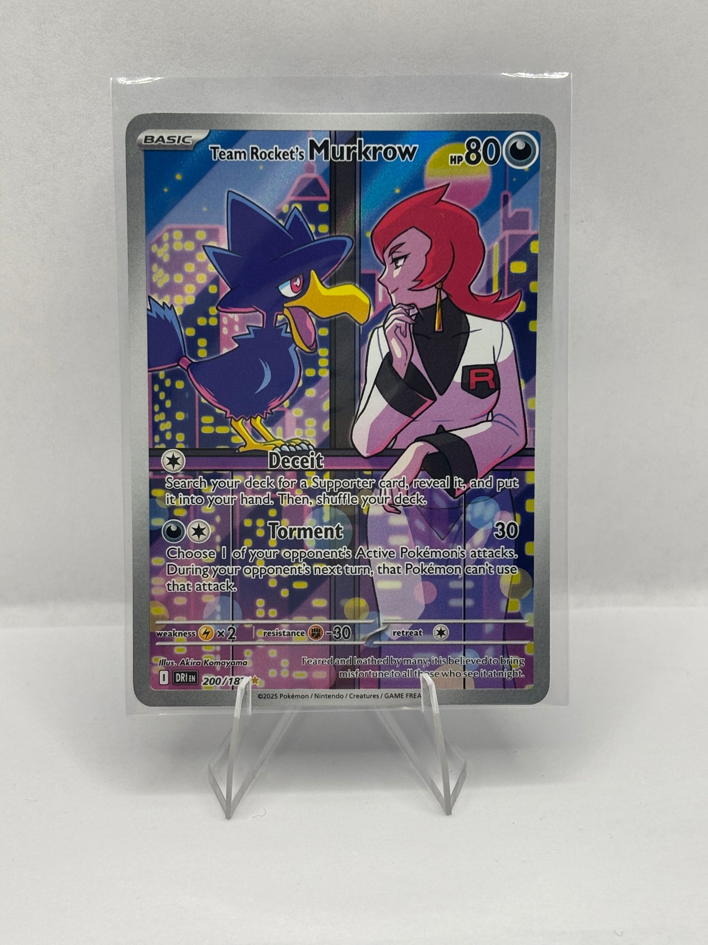 Pokemon Team Rocket's Murkrow 200/182 Sv10: Destined Rivals AR