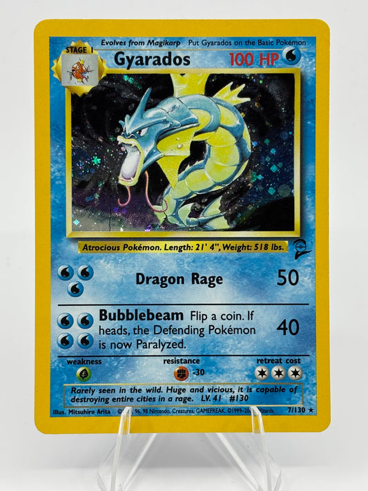 Pokemon Gyarados 007/130 Base Set 2 Holo MP GREAT BINDER CARD