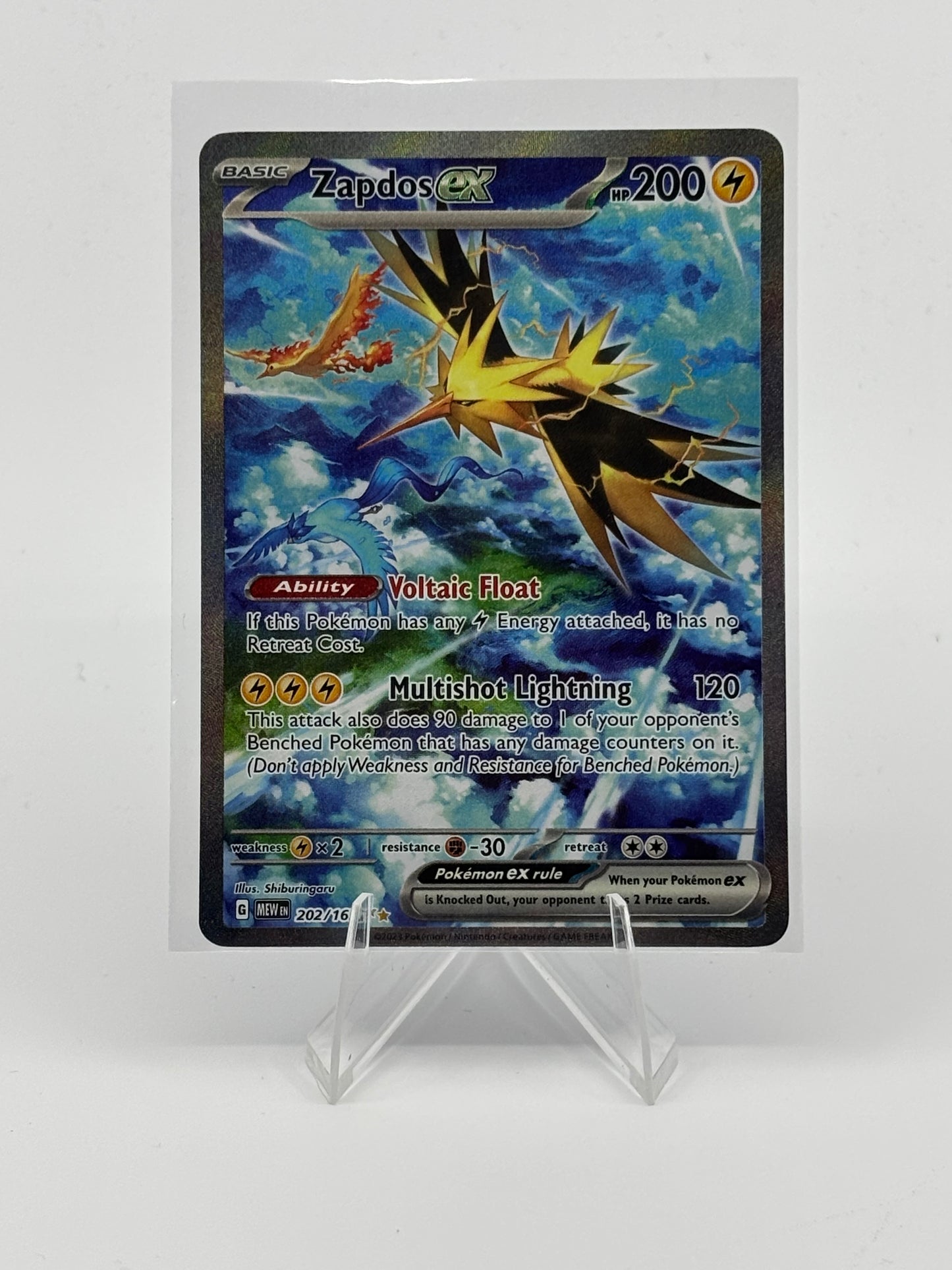 Pokemon Zapdos ex 202/165 Sv: Scarlet & Violet 151 SIR