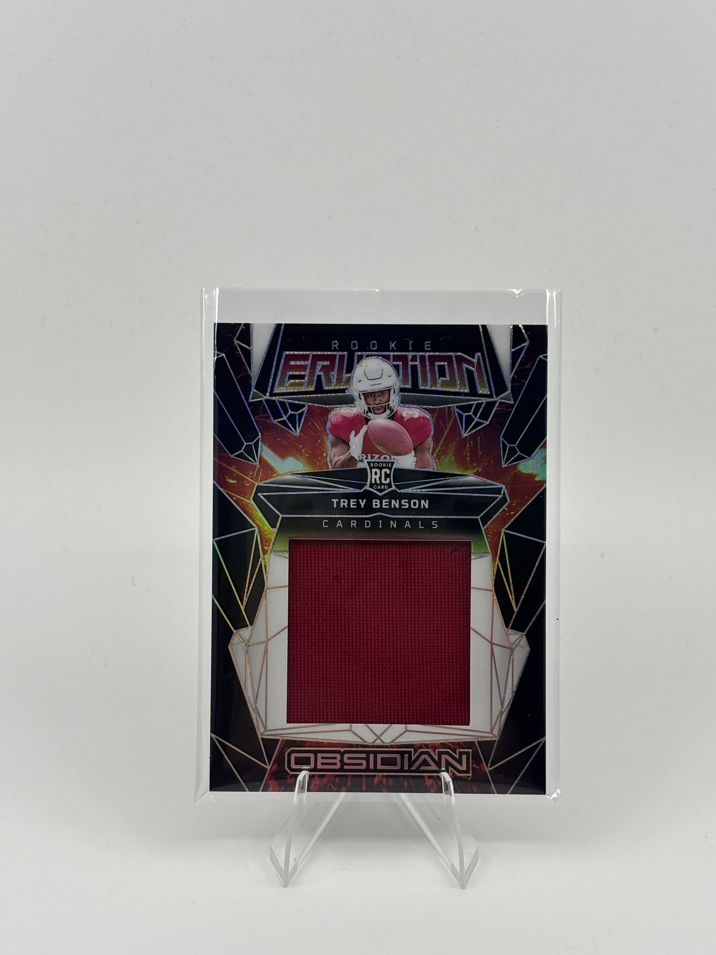 2024 Panini Obsidian Rookie Eruption Materials Trey Benson #ERM-TBN ARI